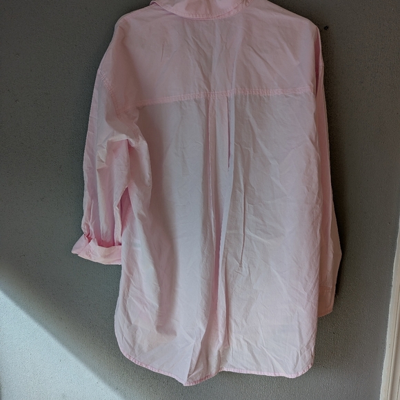 Universal Thread Oversized Long Sleeve Collared Button-Down Shirt - Light Pink L - Picture 5 of 7